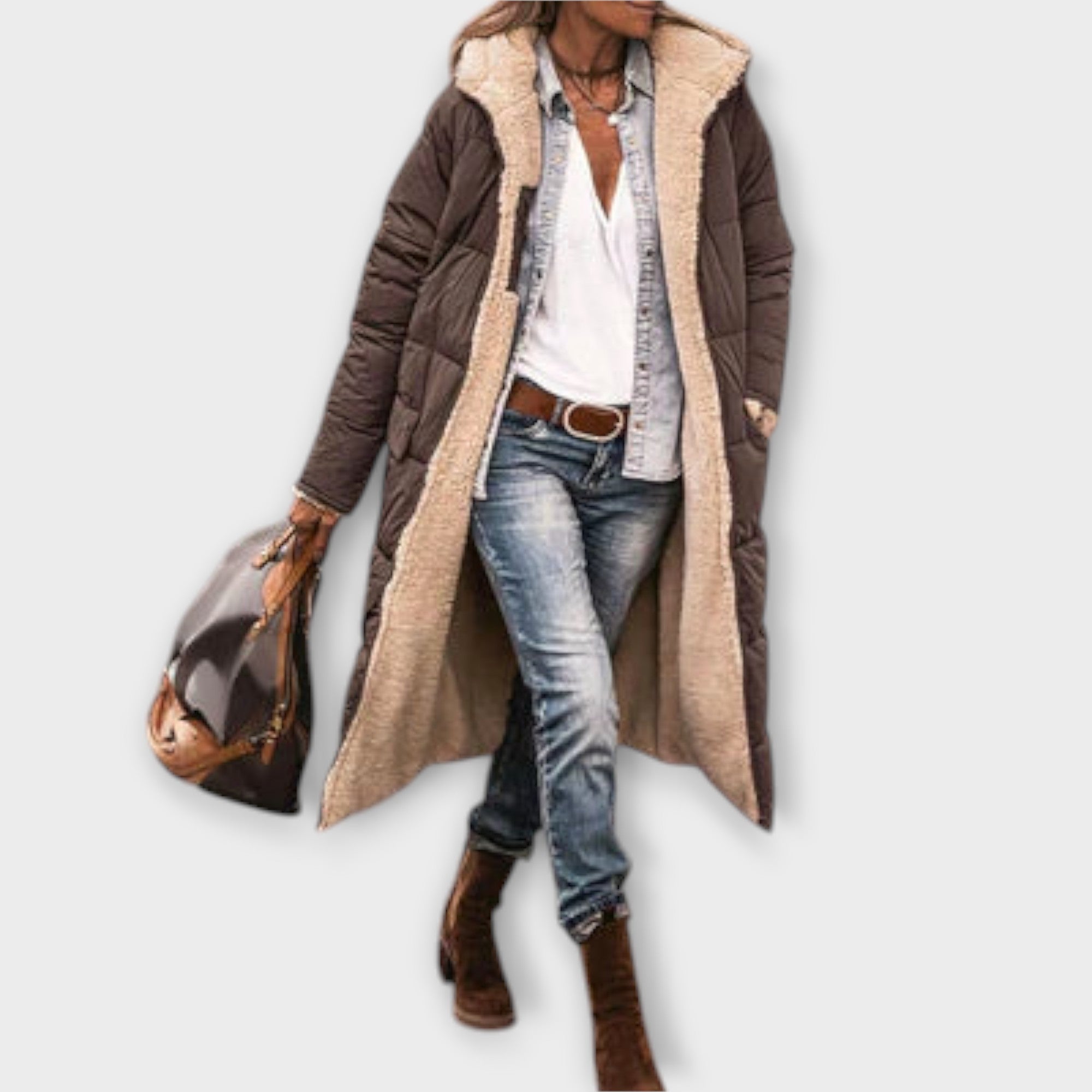 Kora - pluszowy futrzany płaszcz