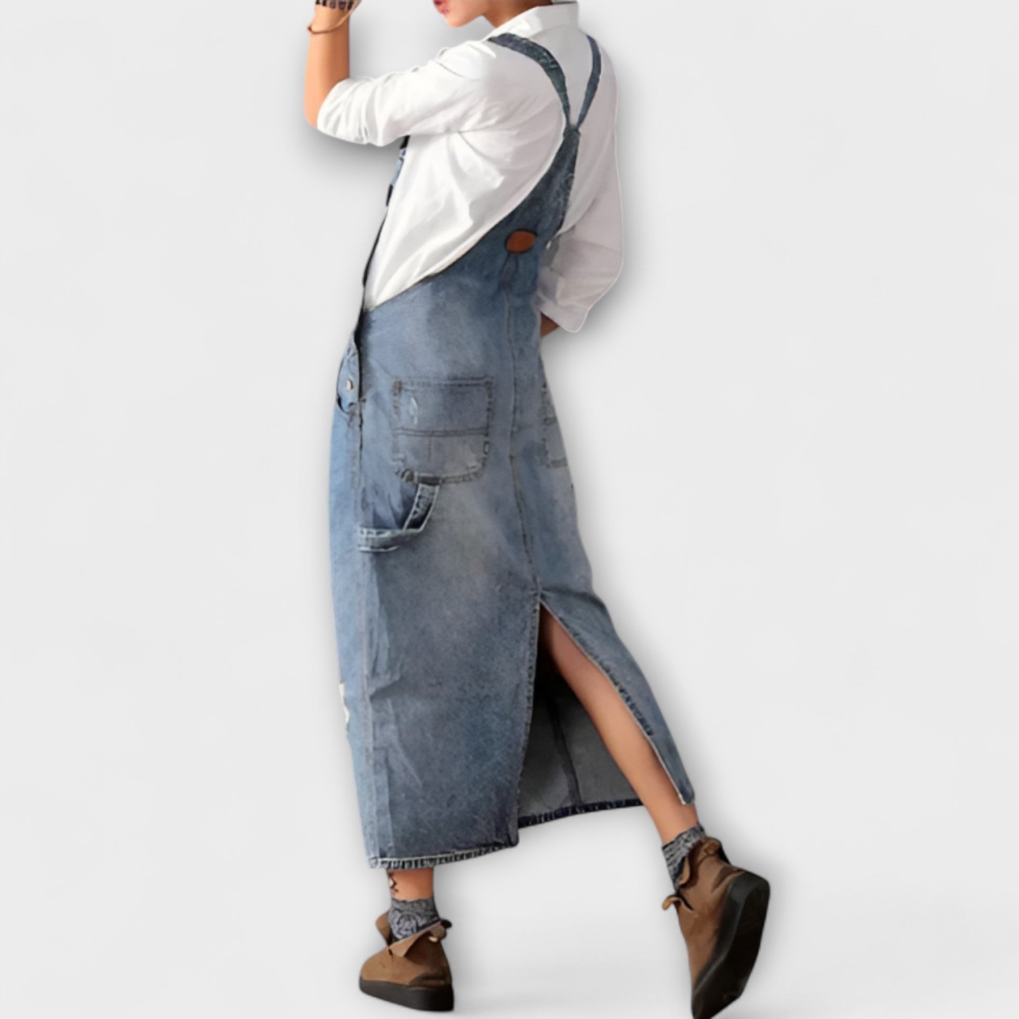 Alexa - Dżinsowa sukienka maxi